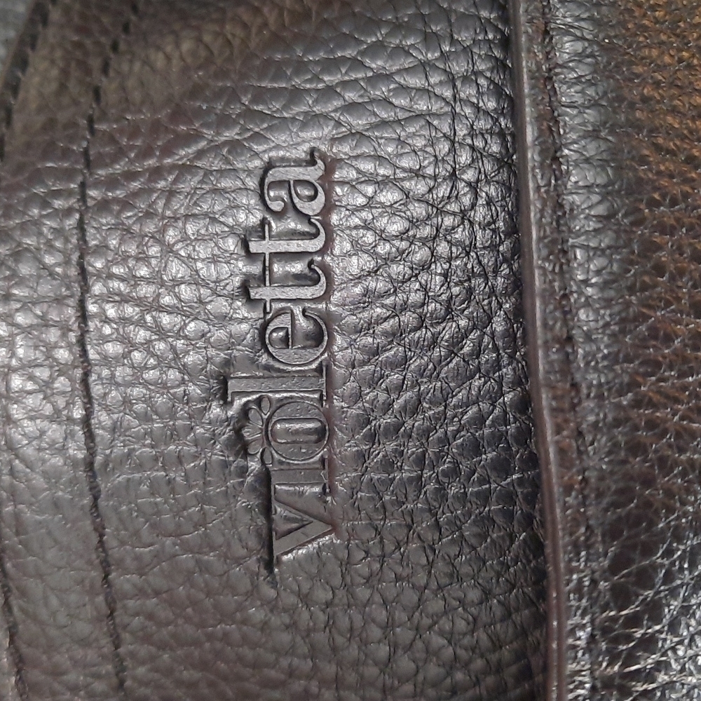 Violetta Pebble Leather Saddle Large Crossbody Shouder Bag - Picture 6 of 8